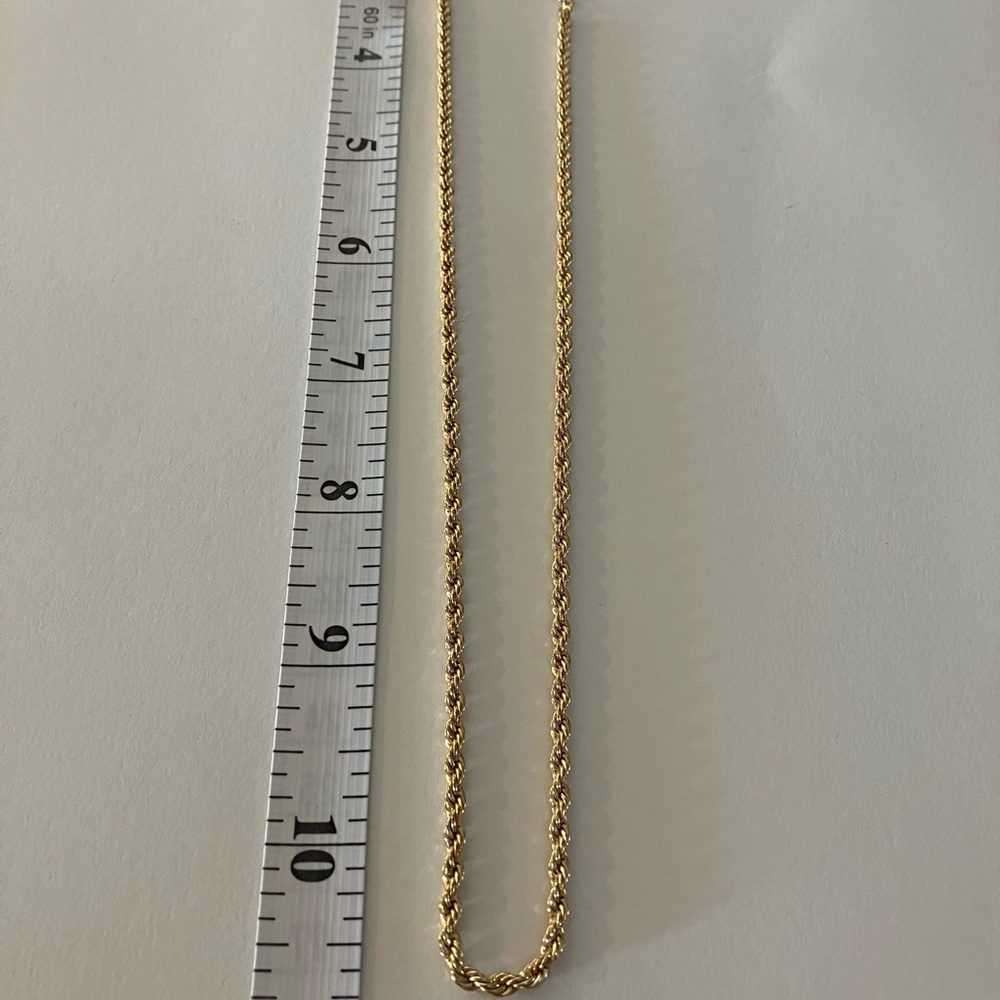 Gold Filled Rope Chain Necklace